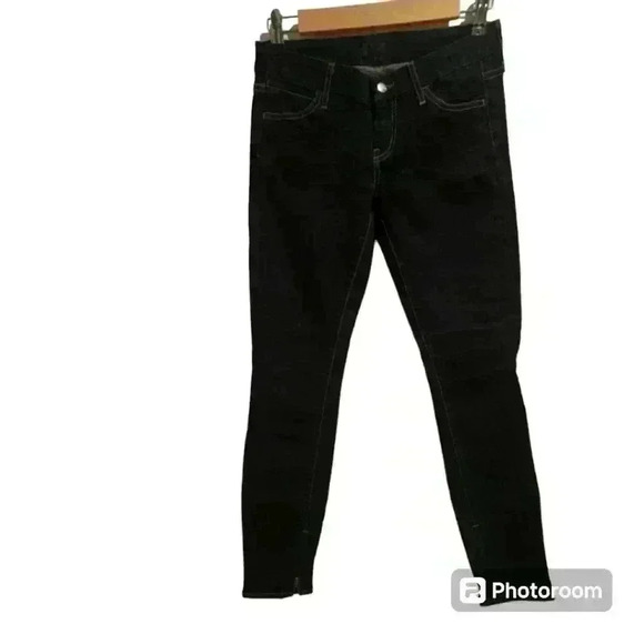 P7004 koraldark denim zip leg jeans size 26 - Picture 1 of 6